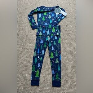 Little Sleepies Blue and Green Tree Print Pajama Set